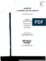 Blashfiled Automobile Law 3rd Ed Vol 14 Sections 465 To 479 PDF