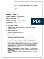 Informe Psicologico Nº1 Test de Desarrollo Psicomotor - Camila Soriano-26 de Agosto