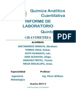 Química Analítica Cuantitativa Informe