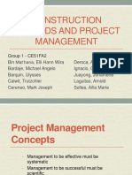 Construction Methods and Project Management: Group 1 - CE51FA2