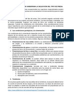 Factores Fisicos Que Gobiernan La Selección Del Tipo de Presa