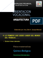 Orientación Vocacional Arquitectura