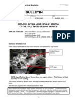 2007-2011 Altima, Juke, Rogue, Sentra - CVT Output Speed Sensor Service PDF