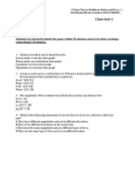 Edexcel IAL Physics Unit 1 Class Test (Rectilinear Motion and Force)