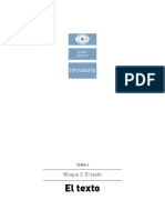 TIPOGRAFÍA - TEMA 4: El Texto