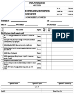 Checklists Title: Checklist For Preventive Maintenance of Equipments TG & Bop Maintenance Department Condensate Extraction Pumps