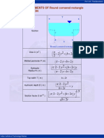 GEOMETRIC ELEMENTS OF Round Cornered Rectangle Channel Section