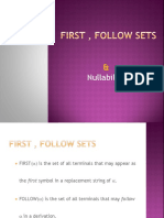 First, Follow Sets