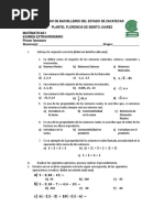 Examen Extraordinario Matematica 1 2 Tres Tantos