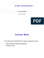 EE1 and ISE1 Communications I: Pier Luigi Dragotti Lecture Thirteen