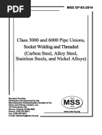 MSS SP-83-2014 Class 3000 and 6000 Pipe Unions, Socket Welding and Threaded (Carbon Steel, Alloy Steel, Stainless Steels, and Nickel Alloys)