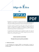 Codigo de Etica FOPEA PDF