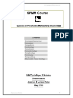 Mrcpsych Paper 2 Revision Neurosciences Answers & Lecture Notes May 2010