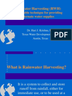 Rainwater Harvesting (RWH) : - A Valuable Technique For Providing Alternate Water Supplies