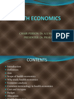 Scope of Health Economics