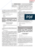 Ordenanza Que Modifica El Plan de Desarrollo Urbano de La Municipalidad Provincial de Huaura Respecto Al Cambio de Zonificación Sobre Predio Ubicado en Huacho