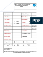 Visa Application Form