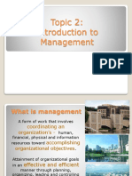 Topic 2 Introduction To Management