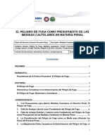 El Peligro de Fuga Como Presupuesto de Las Medidas Cautelares en Materia Penal