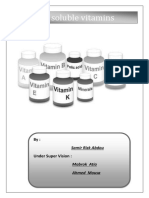 Fat Soluble Vitamins: By: Samir Rizk Abdou Under Super Vision