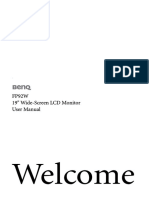 Welcome: FP92W 19" Wide-Screen LCD Monitor User Manual