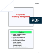 Inventory Management Inventory Management: Outline