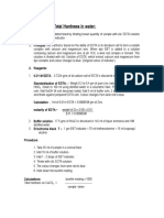 Test Proceudre For Determination of Total Hardness in Water