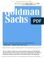 Doing A 180 - Goldman Sachs Goes Crypto - Bitcoin News