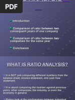 Comparison of Ratio Between Two Consequent Years of One Company Comparison of Ratio Between Two Companies For The Same Year Conclusion