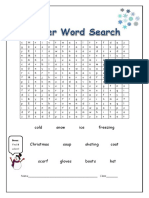 Winter Word Search Wordsearch