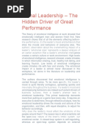 Primal Leadership - The Hidden Driver of Great Performance