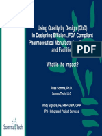 Using Quality by Design (QBD) in Designing Efficient, Fda Compliant Pharmaceutical Manufacturing Processes and Facilities What Is The Impact?