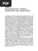 Sociolinguistics - Origin PDF