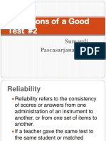 Conditions of A Good Test #2