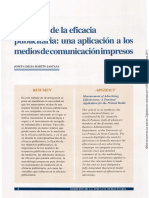 Medición de Eficacia en Medios de Comunicación Impresos