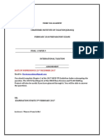 Assignment 1-Transfer Pricing