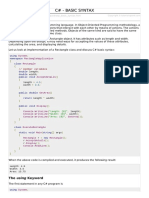 Csharp Basic Syntax