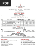 Harga Paket Umroh Ramadhan: Airlines Hotel Paket Reguler Hotel Paket Vip