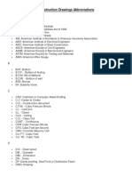 Construction Drawings Abbreviations