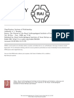 Kroeber (1909) Classificatory Systems of Relationships.