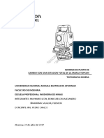 Informe de Punto de Cambio Con Una Estacion Total de La Marca Topcon