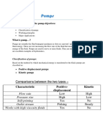 Pumps: Comparisons Between The Two Types