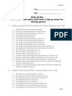 Worksheet On Atoms and Ions