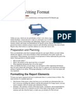 Report Writing Format: Preparation and Planning