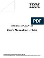 CPLEX User Manual PDF