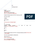 Staffing Pattern Formula