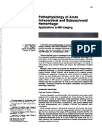 Pathophysiology of Acute Intracerebral and Subarachnoid Hemorrhage: Applications To MR Imaging