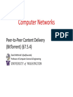 Computer Networks: Peer-To-Peer Content Delivery (Bittorrent) ( 7.5.4)