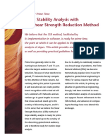 Slope Stability Analysis With The Shear Strength Reduction Method