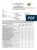 NEEDS ASSESSMENT QUESTIONNAIRE Ko